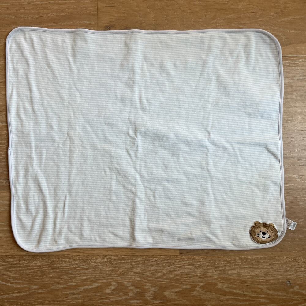 Just One You Carters Lion Striped Double Sided Lovey Security Blanket 31" X 24"